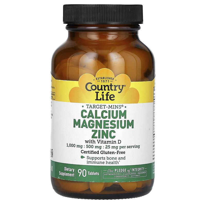Calcium Magnesium Zinc with Vitamin D, 90 Tablets