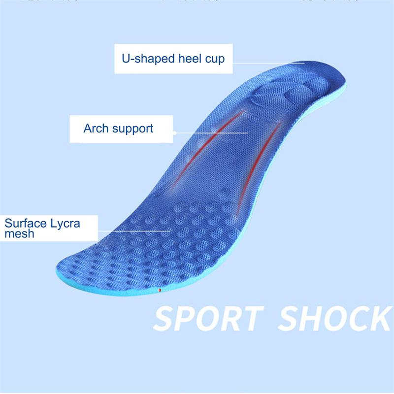Sports Running Soft Insole Men Women Orthopedic Pad Shockproof Shoes Sole