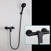 Black Shower Set Shower Faucet with Hose and Single Handle Switch Ues To Household Sprinkler Bathroom Hotel Pure Copper Set