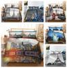 3D Landmark Architectural Bedding Set City Printed Duvet Cover Pillow Case 2 or 3 AU180 * 210 Full Size Home Decoration