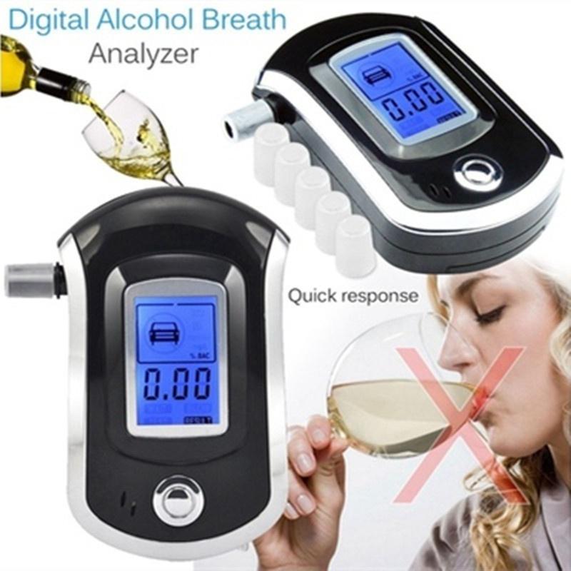 High Sensitive Portable Digital LED Display Alcohol Breath Tester Breathalyzer with Keychain
