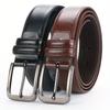 Versatile Zinc Zinc Alloy Leather Belt Texture Pin Buckle Belt Luxury Casual Waist Belt  Elderly People