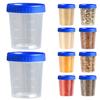 10 шт., 120 мл контейнер для заправки для салата с винтовой крышкой, герметичный многоразовый штабелируемый контейнер для хранения приправ и соуса, многофункциональная мерная чашка