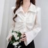 Navava Women Shirring Collar Long Sleeve Blouse Nb3008