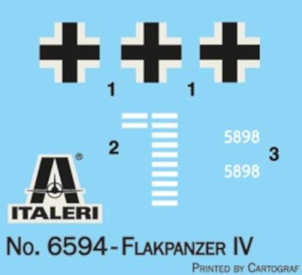 Platz Italeri WWII German Ostwind Flakpanzer IV Plastic Model Kit IT6594 1/35 (Tank)