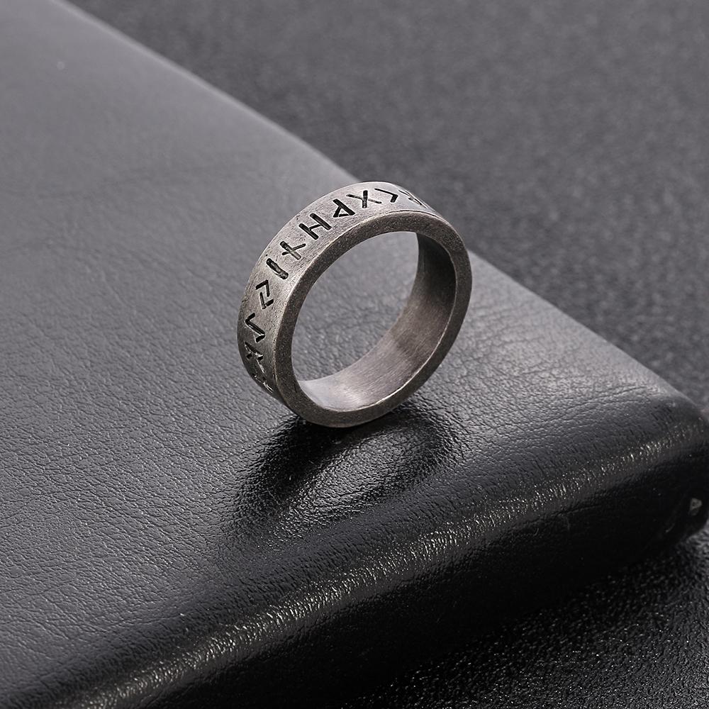 Модный стиль для мужчин, двойные буквы, рунические слова, Один, скандинавский викинг, амулет, ретро-кольца, ювелирные изделия