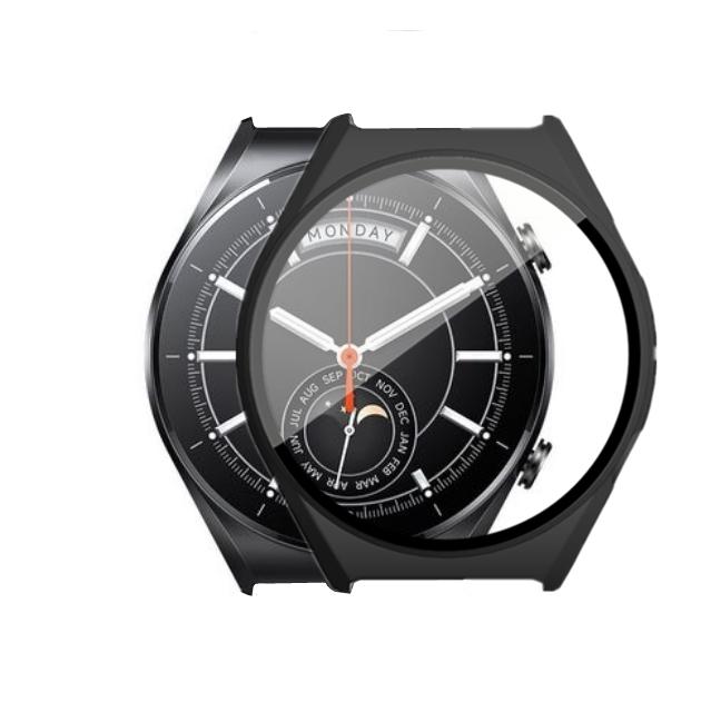 Полный защитный чехол для Xiaomi Watch S1, чехол-накладка с защитой экрана, гальванизированный ПК, жесткий корпус с закаленным стеклом, аксессуары