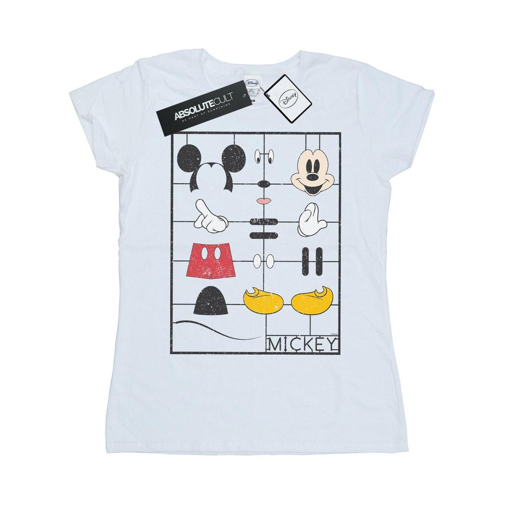 Disney Женская/женская хлопковая футболка с Микки Маусом «Конструктор»