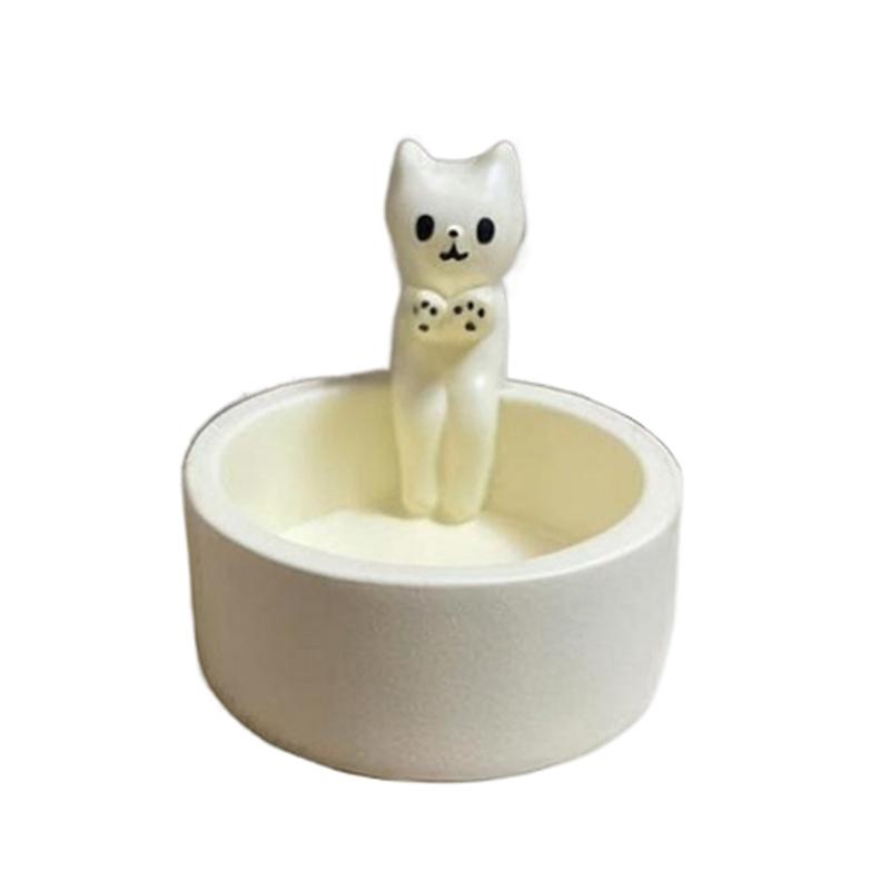 Подсвечник с котенком, милый подсвечник с котом, креативный подсвечник для ароматерапии, прочный высокотемпературный мультяшный подсвечник, украшение
