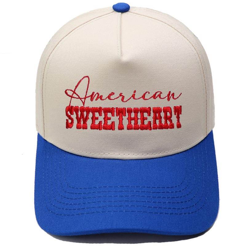 SWEETHEART truck driver hat embroidery color matching baseball cap European and American men's and women's casual retro hat