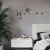 18Pcs/set Acrylic Mirror Wall Stickers 3D Art Mural Crafts Flower Wall Sticker  Bathroom