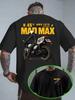2026 New Unisex's T-shirt with a Simple Mini Print On the Front and a Motorcycle Art Pattern On the Back. Comfortable and Casual.