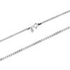 925 Sterling Silver Chain Necklace, 0.8 MM Box Chain Necklace for Men and Women 24 Inches