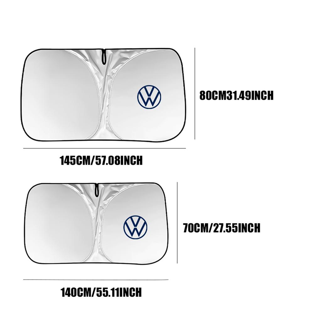 Car Windshield Sunshades Sun Shade Cover Accessories Valve Cap For VW Golf Jetta Beetle GTI MK4 Tiguan Passat GTD Polo Motion zw9