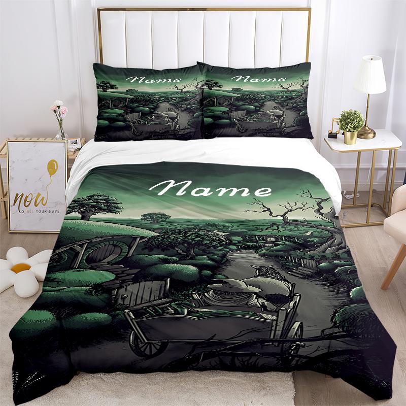 Custom Textile Lord Rings Bedding 3 Piece Set HD Print Duvet Cover Pillowcases for Teens Adult Bedroom Decoration