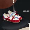 Туфли Мэри Джейн женские новые модели с юбками женские туфли одинарные туфли квадратный носок плоская подошва с открытым подъемом балетки