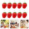 10Pcs Artificial Strawberry Simulation Fruit Model for Home Kitchen Wedding Table Decoration Basket Display Photography
