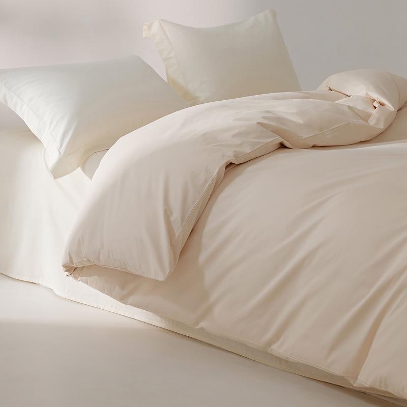 Пододеяльник из длинноволокнистого хлопка, с начесом - Теплый, Однотонный, Простой дизайн для зимы (Одинарный/Двойной)