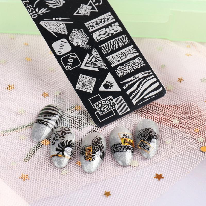 Пластины для стемпинга Нейл-арт Цветок Луна Снежинка Животные Дизайн Ногтей для Печати Изображений Пластины Шаблоны для Маникюра Нейл-арт К