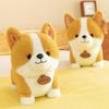 25/40cm Cute Wear Collar PP Cotton Filling Corgi Plush Toy Cartoon Dog Doll Ornament Boys Girls Gift