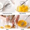 Semi Automatic Mixer Whisk Egg Beater Stainless Steel Manual Hand Mixer Self-Turning Cream Utensils Kitchen Mixer Egg Tools