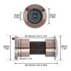 Глазок для двери 220 градусов высокой четкости с вращающейся крышкой для конфиденциальности, бытовой, из цельной латуни, для безопасности, глазок
