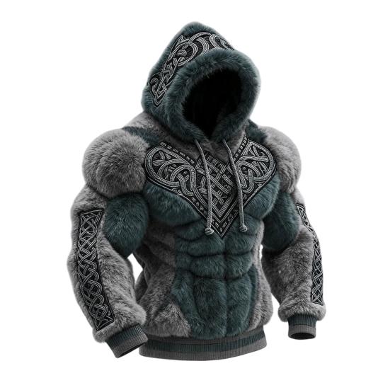 Мужская толстовка с капюшоном на шнурке с длинным рукавом, толстовка с 3D-цифровой печатью, уличный стиль, повседневная одежда для спортзала