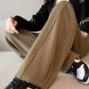 Большие размеры, весенне-осенние женские брюки с высокой талией, широкие прямые брюки, свободные повседневные модные уличные брюки
