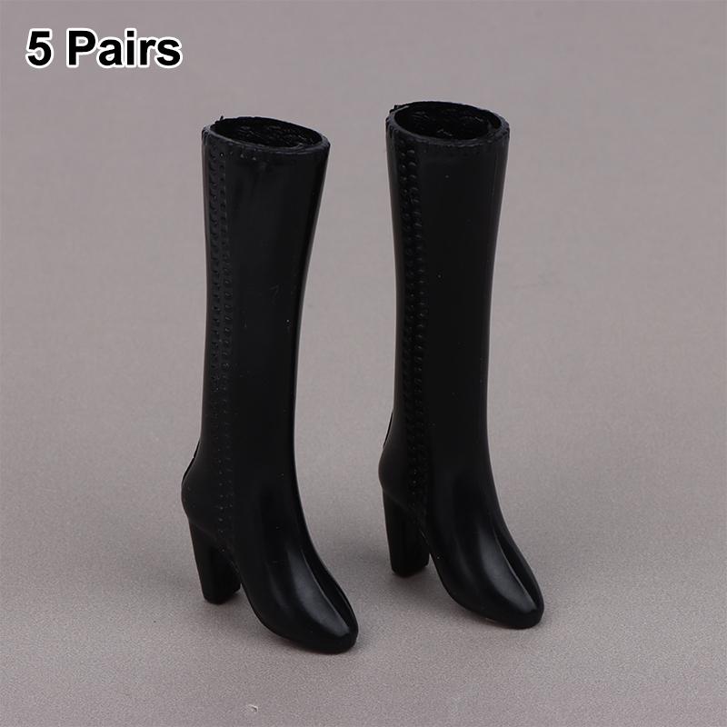 Pointed High Heels for Dolls 5 Pairs Toy Boots Princess Dress Up and Playhouse Fun