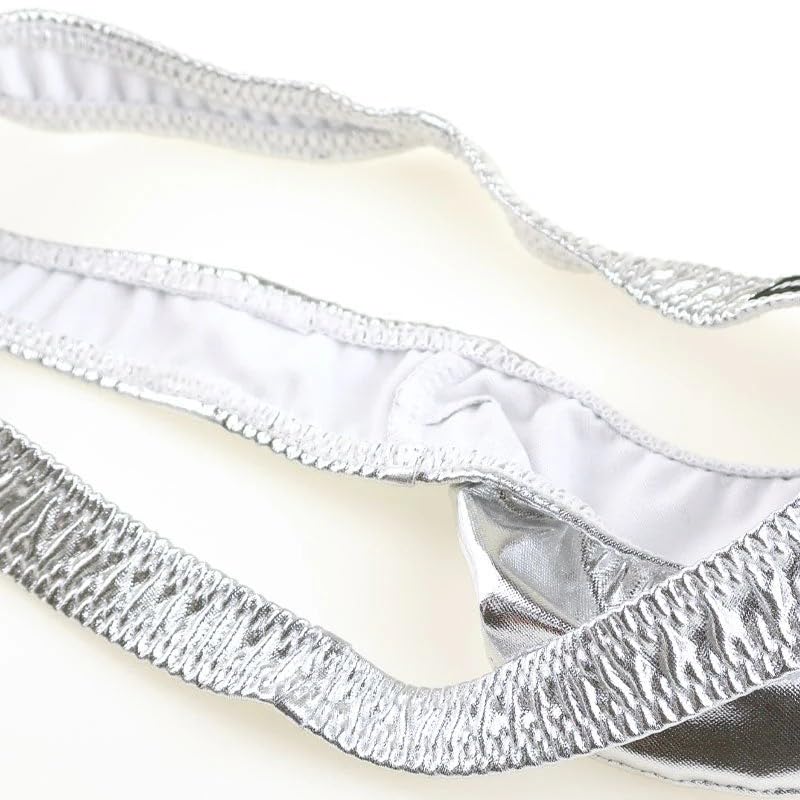 Металлизированная блестящая полностью 3D ткань La Pomme Made in 622042, вид, шов, карман, бикини T-back, Homme, Япония,