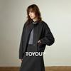 Chuyu Women's 2025 Winter Stand Collar Wool Blend Loose Jacket