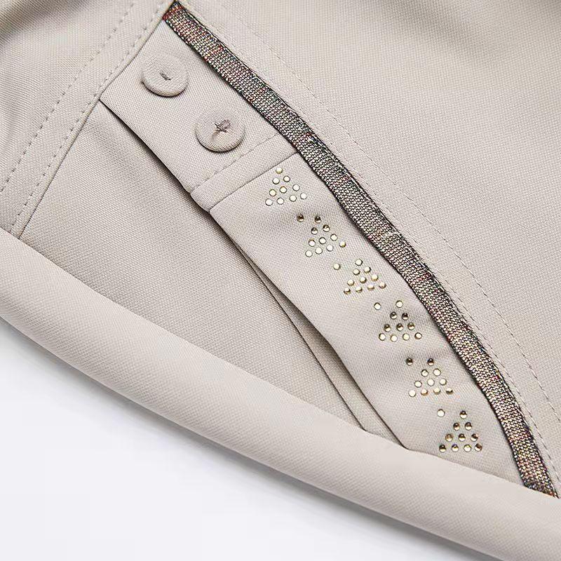 Летние прямые брюки больших размеров, женские элегантные длинные брюки с высокой талией