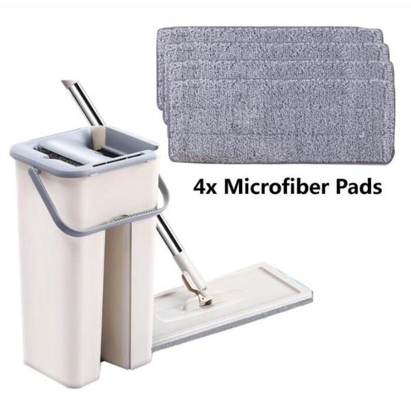 Ленивые люди Волшебные чистящие швабры Свободная ручная чистка Швабра из микрофибры с ведром Плоская выжимная швабра-распылитель Домашняя кухня Инструменты для уборки пола