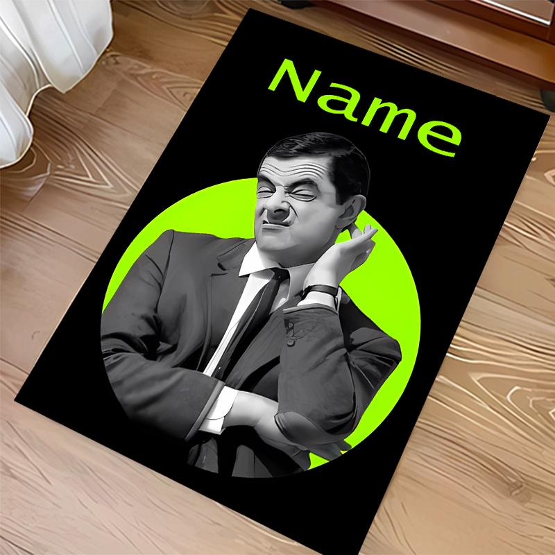 Custom personalization Mr. Bean Print Area Rug - Soft, Washable Non-Slip Indoor Mat,Living Room,Home&Office Decorative Rug