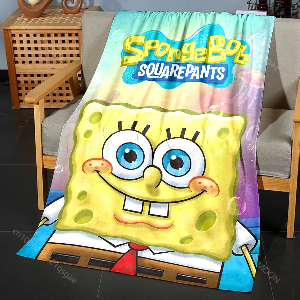 3D SpongeBob Cartoon Blanket - Ultra Soft & Cozy Gift for Mom and Daughter Present,Warm Lightweight Throw for Bed,Couch & Travel