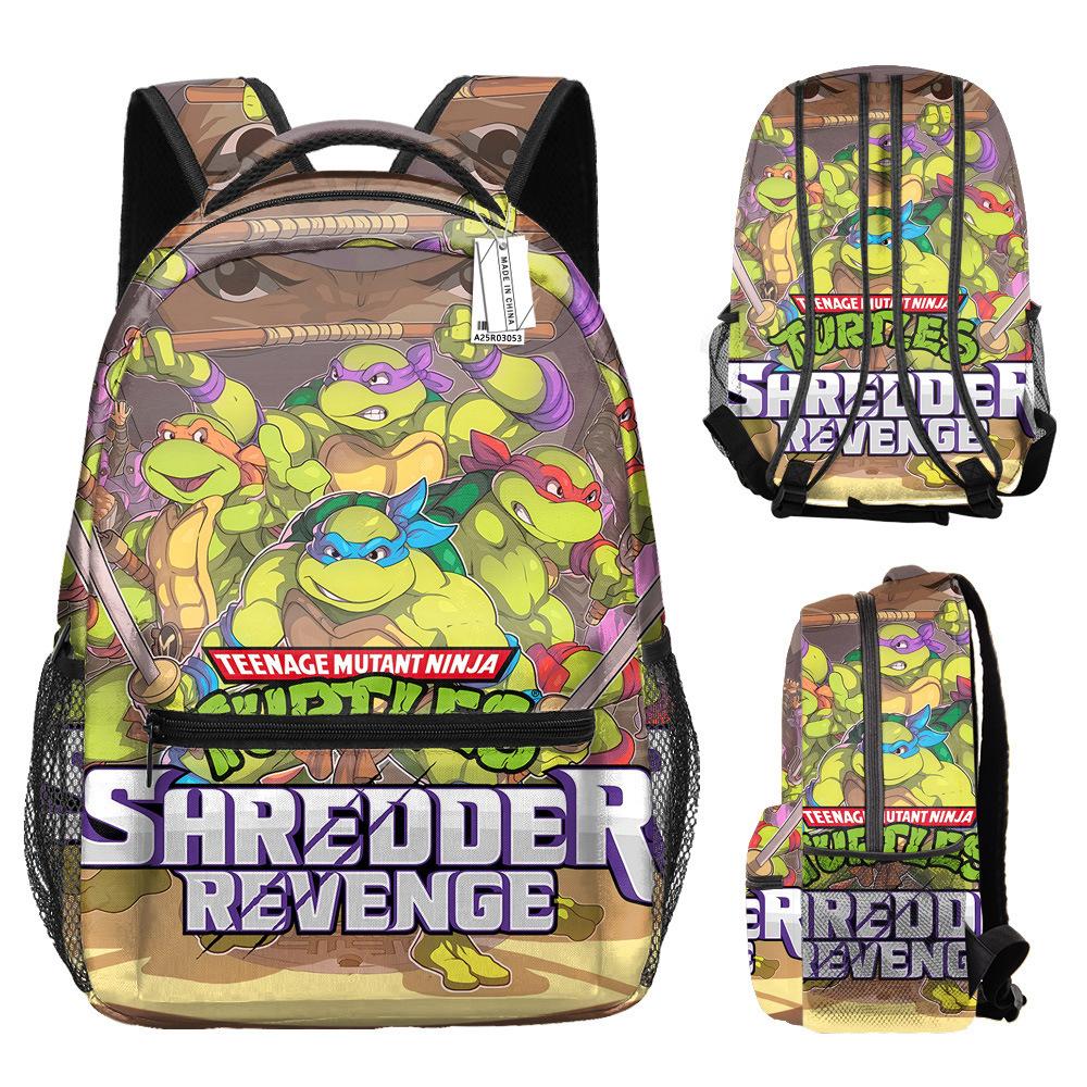 Anime cartoon ninja turtles backpack children's schoolbag primary school backpack wear-resistant digital printing backpack