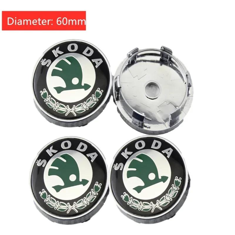 2025 New 56/60/65mm Car Wheel Center Cover Caps for Skoda Logo Superb Kamiq Octavia A7 Tour Yeti Fabia Rapid Kodiaq RS Karoq Met