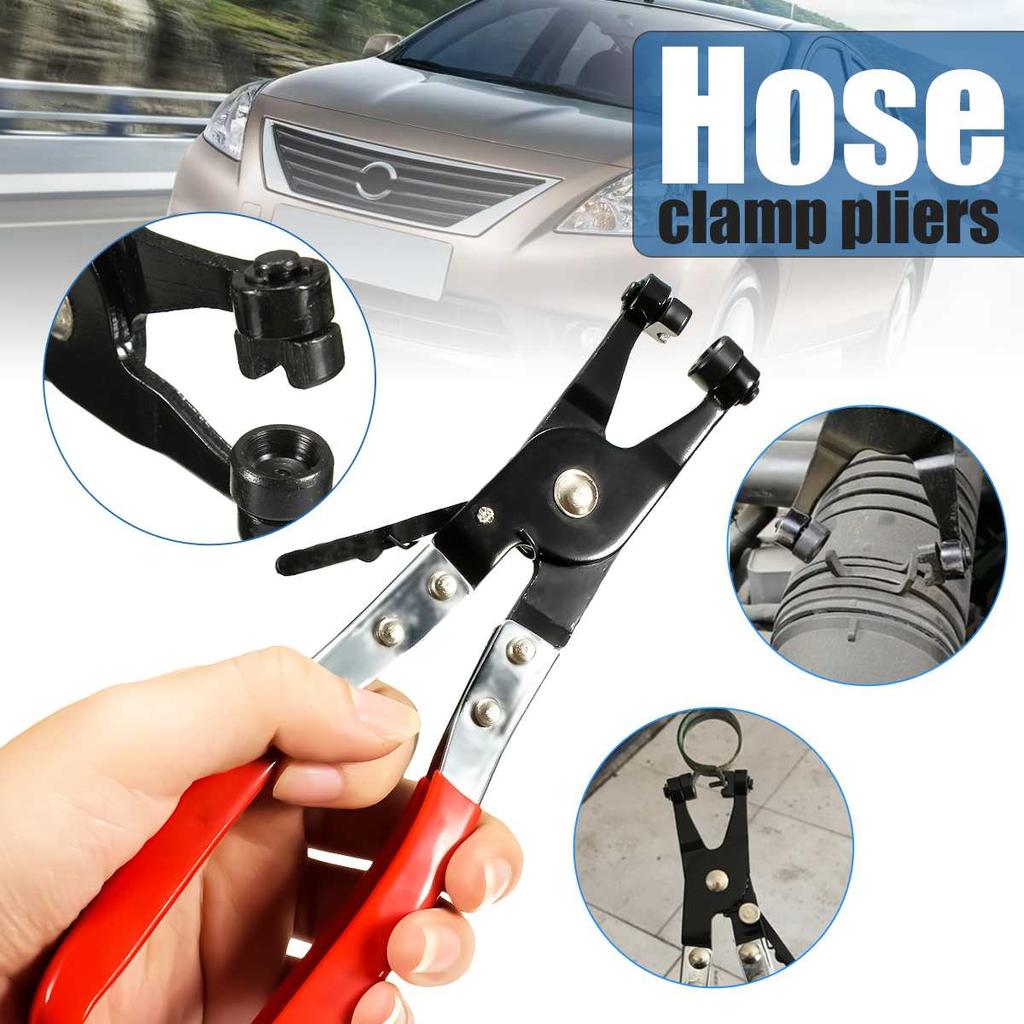 2 X Hose Clamp Pliers Tool Set Angle Swivel Jaw Locking Flat Coolant Clip US