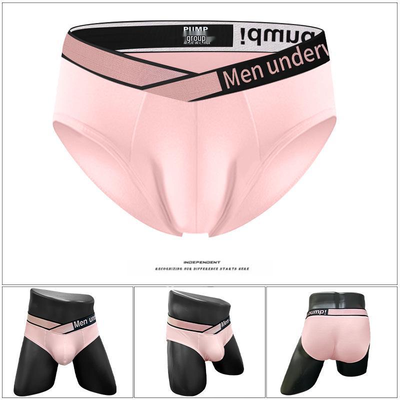 Men's Low-Rise Laser Gradient Briefs - Breathable Modal with U-Convex Pouch and Hip-Lifting Design