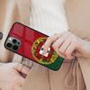 Магнитный чехол для телефона с флагом паспорта Португалии для APPLE iPhone 17 Air 16 14 13 12 Pro Max 15 Plus Беспроводная зарядка Обложка MagSafe
