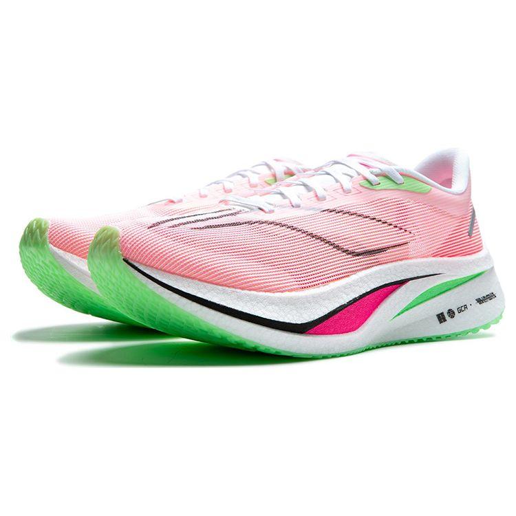 Li Ning Feidian 4 Challenger Carbon Plate Running Shoes Men Sneakers Pink Orange ARMU005-12