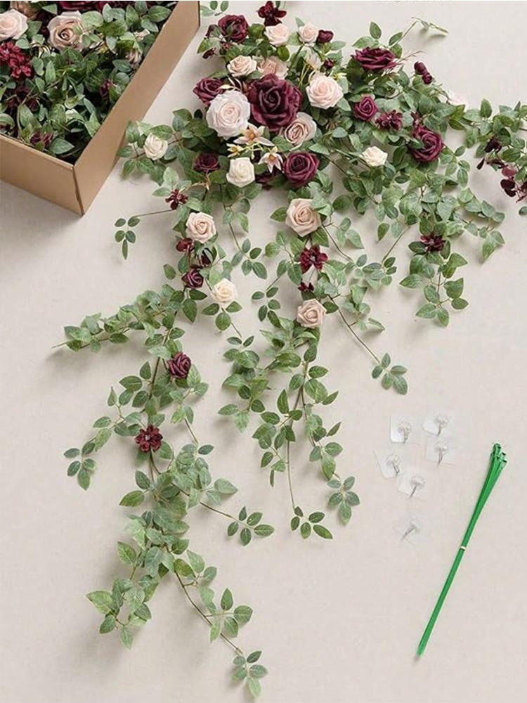 2шт искусственные цветочные зеленые композиции свадебная арка цветы с подвесными виноградными лозами гирлянда для приветственных знаков настенный декор окна дома