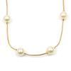 Les Trésors De Lily [L4343] - Gold Plated Necklace 'Perla' Ivory Gold - 45 Cm 10 Mm