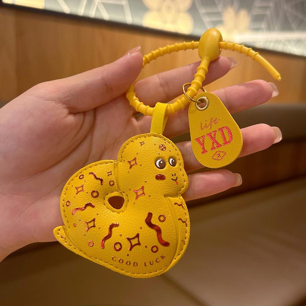 Hanging New Year Keychain Leather Spring Festival Pendant Cartoon Snake Pendant Men