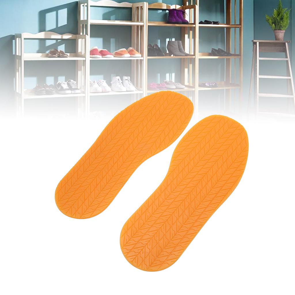 1 пара полных стелек 12,7 дюйма   4,9 дюйма в ширину Противоскользящие Поглощающие шум Резиновая подошва для обуви для ремонта Замены