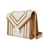 Michael Kors MK Whitney Сумка-конверт с принтом винтажной цепи Женская сумка через плечо Коричневый Бежевый 30H8GWHL3B-170