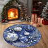 Рождественский узор из голубой сосны, ягод и снежинок, круглый коврик для пола, кухонный коврик-дорожка, ковер для спальни, гостиной, мягкий ковер, нескользящий коврик