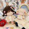 10CM/20CM Mini Plush Dress Beige Cute Hairball Dress Gift Doll Clothes  Cotton Doll