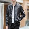 Осенне-зимняя мужская кожаная куртка, флисовая куртка, новая локомотивная одежда, мужская кожаная куртка с воротником-стойкой для езды на мотоцикле