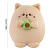 Плюшевая игрушка-кошка, обнимаемая кукла, 13,78 дюйма, плюшевые игрушки, держащие авокадо, для взрослых, друзей, спальни, гостиной, дома